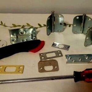 1 " Allied " Screwdriver, 3 x " 3-hole " stainless steel hinges and others...